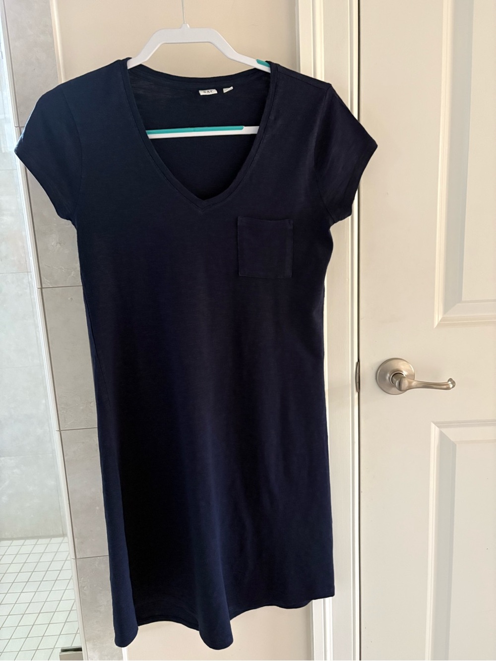 GAP Navy Crew Neck Tee with Logo Tag